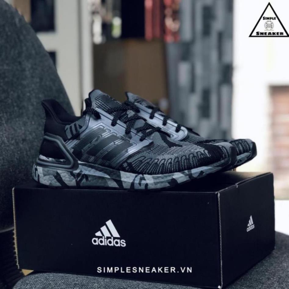 Giày Thể Thao adidas Authfreepadidas ultra boost 20 Đen camo Xám Thời Trang