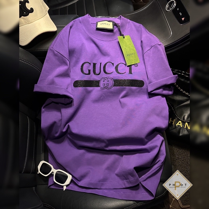 Áo phông chữ nhũ bling bling hàng QCL1