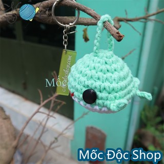 [Có sẵn]Móc khóa len handmade cá voi (nhiều màu)
