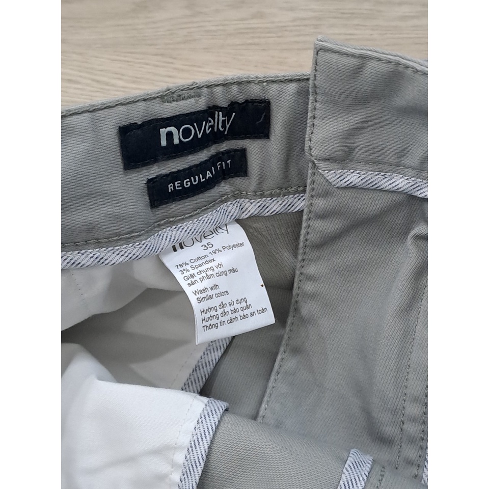 Quần dài Khaki Nam hiệu NOVELTY_ TCty May Nhà Bè / size 29-36, 03 màu lựa chọn