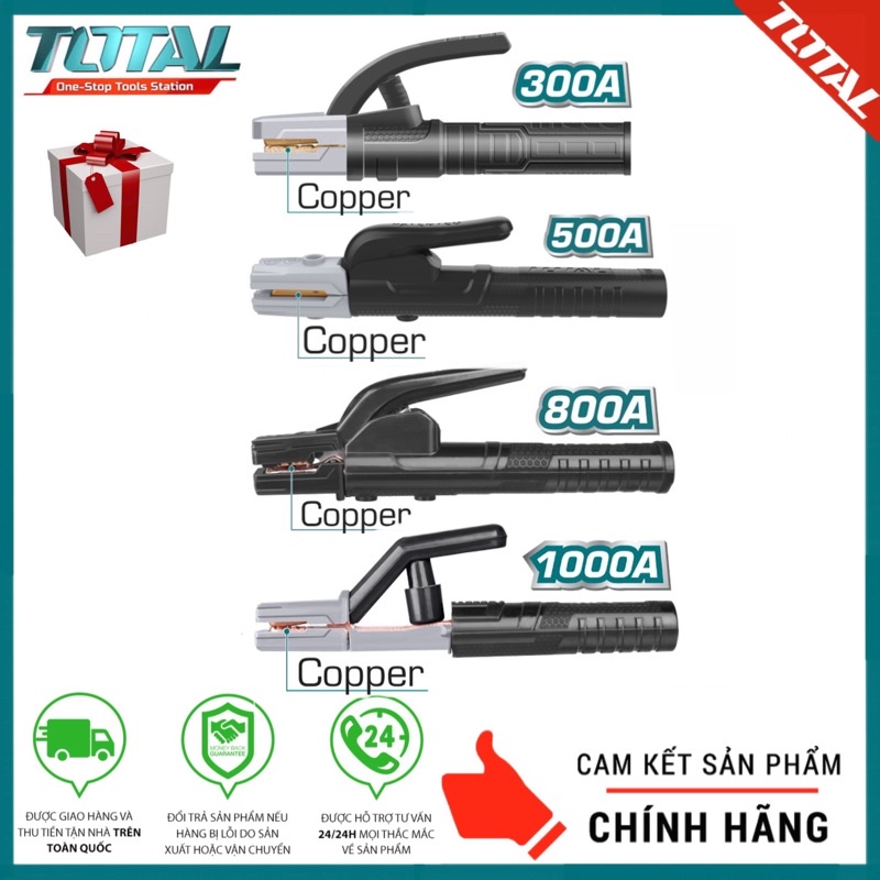 TOTAL Kềm hàn 300A TWAH3006 / 500A TWAH5006 / 800A TWAH8006 / 1000A TWAH10006
