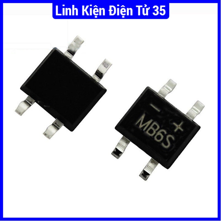 Sản phẩm Diode cầu MB6S điện áp 600V dòng 0.5A chân dán SOP4