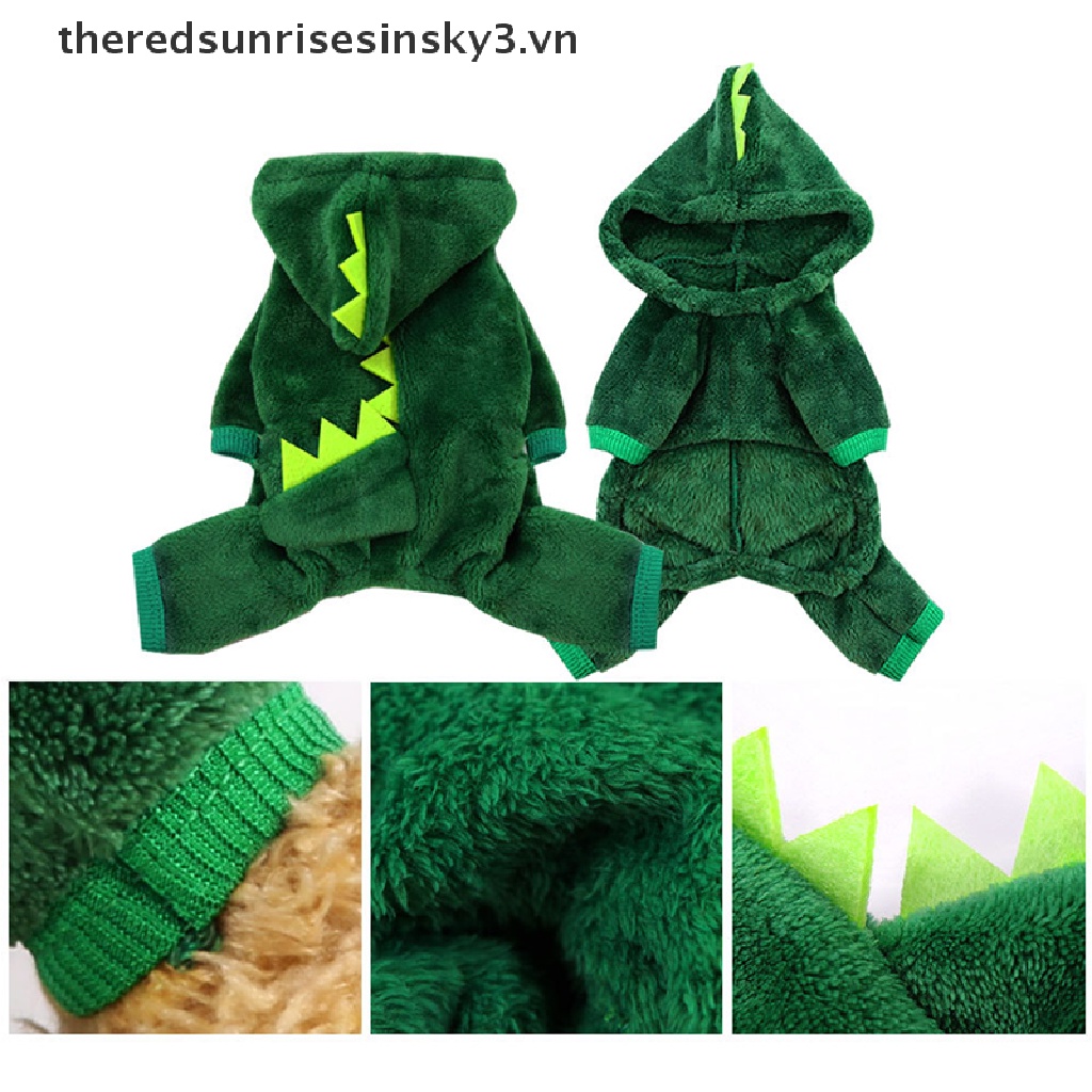 Áo Thú Cưng Cỡ Vừa Và Vừa Hình Khủng Long Bằng Vải Nhung