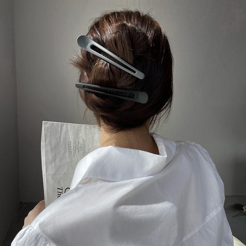 Kẹp Tóc Trang Điểm Mặt Cỡ Lớn Màu Sắc Đơn Giản 12CM