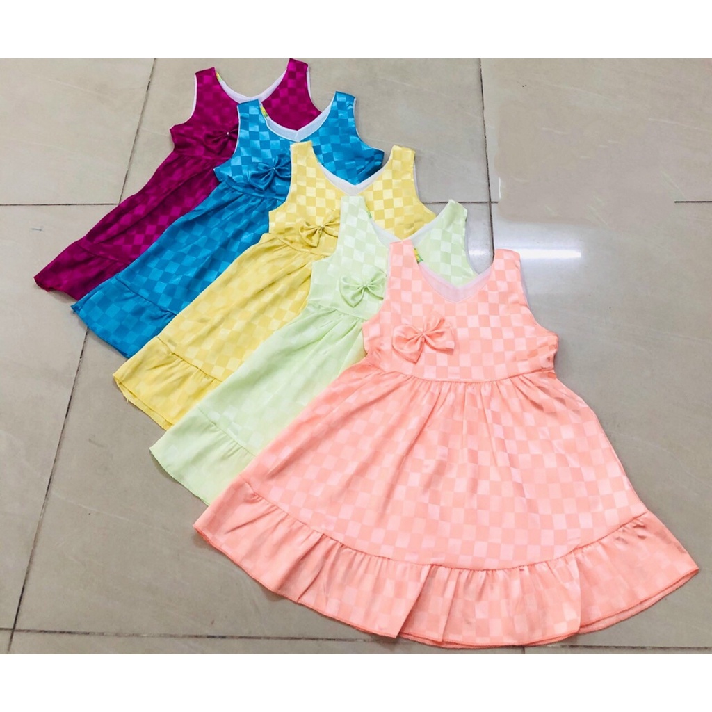 Đầm Gấm Xước Bé