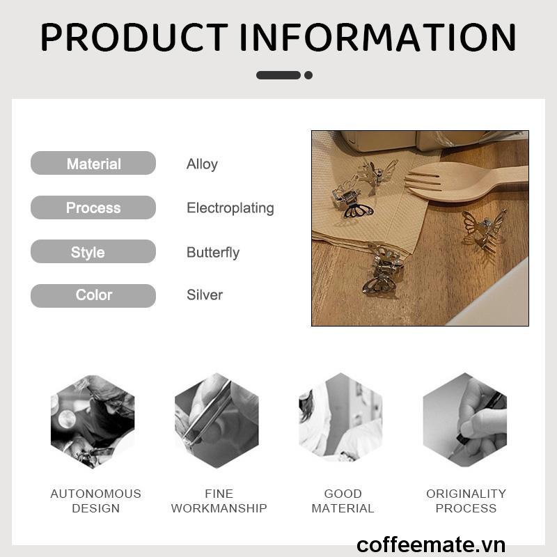 【coffeemate】⚡ Kẹp Tóc Hình Bướm Nhỏ Bằng Kim Loại Dễ Thương Thanh Lịch Phong Cách Hàn Quốc Cho Nữ Sinh