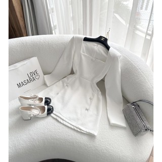 ĐẦM DẠ CỔ U ĐÍNH NƠ