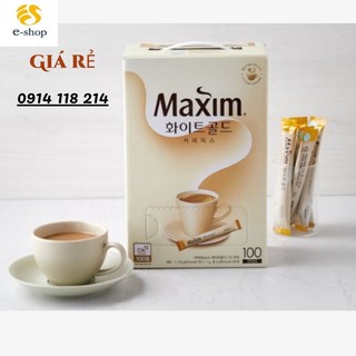 CÀ PHÊ MAXIM HÀN QUỐC WHITE GOLD MIX HỘP 100 GÓI 맥심 커피 화이