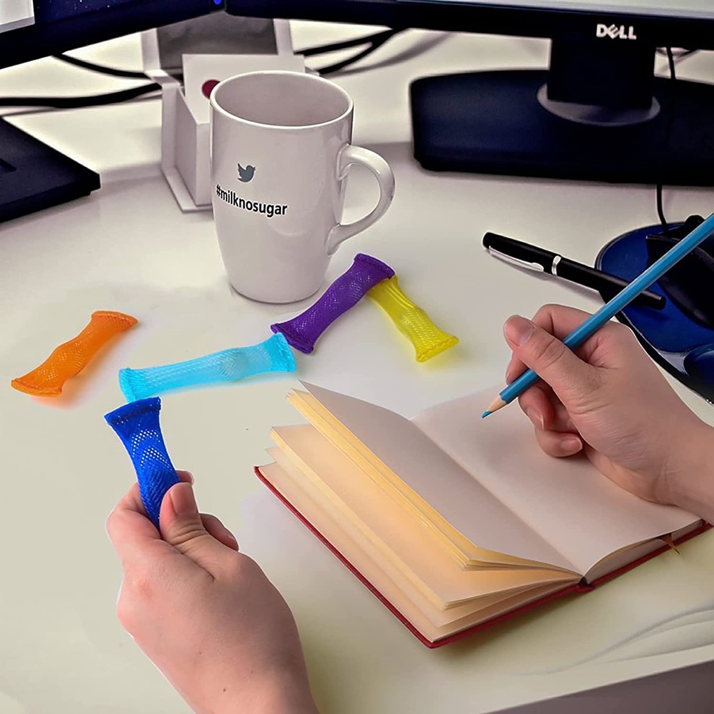 Đồ Chơi Giải Nén Viên Bi Trong Ống Lưới  - Fidget Toy - Giải Stress - Giảm Khó Chịu - Bóp Nén Viên Bi