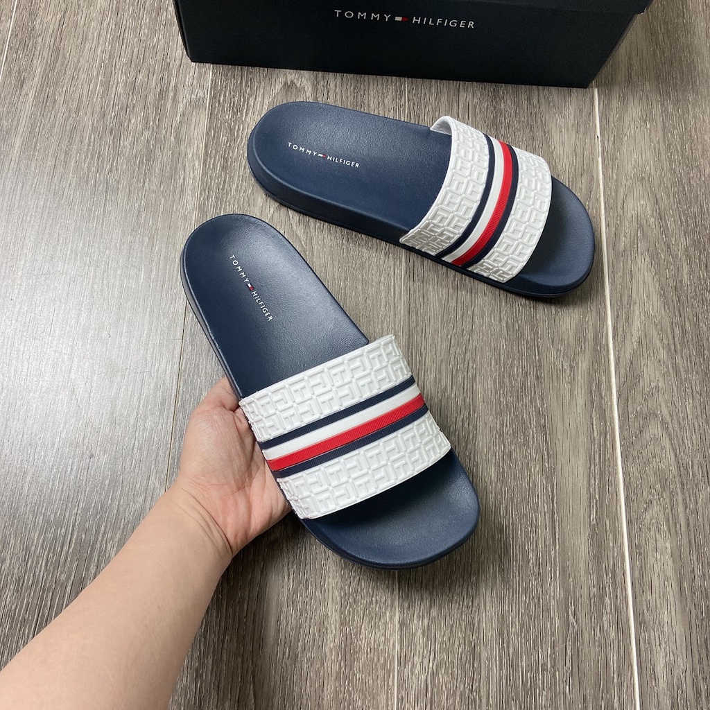 Dép Tommy Hilfiger Chính Hãng 🔴SIMPLE SNEAKER🔴 Dép Quai Ngang Nam Nữ Tommy