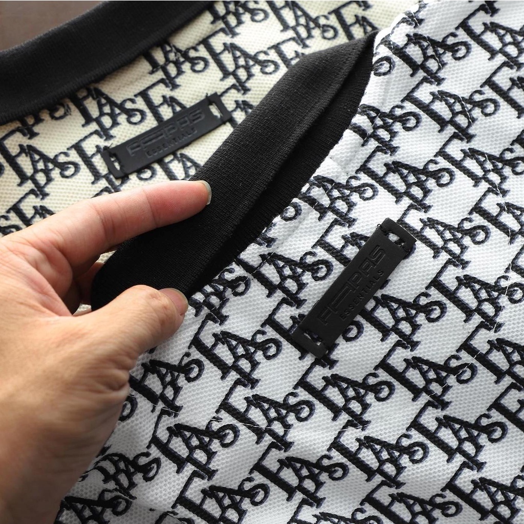 Áo Polo Nam Chất Vải Cotton Họa Tiết Monogram Kenton FAPAS