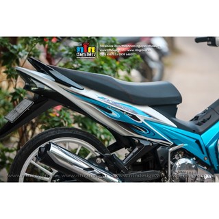 Tem Exciter 2008 - 2010 mẫu tem lửa (Xanh - trắng)