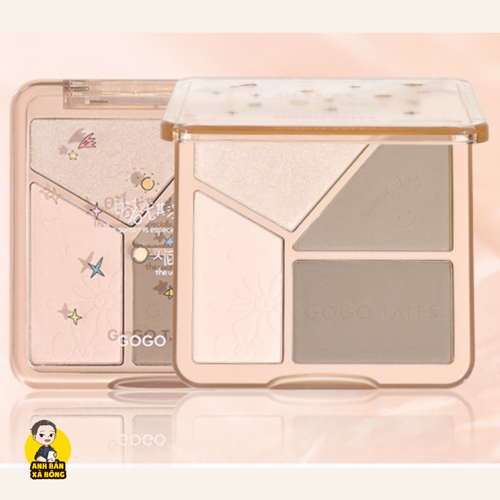 Bảng Phấn Tạo Khối & Bắt Sáng GOGOTALES Natural Light And Shadow Stereoscopic Grooming GT431