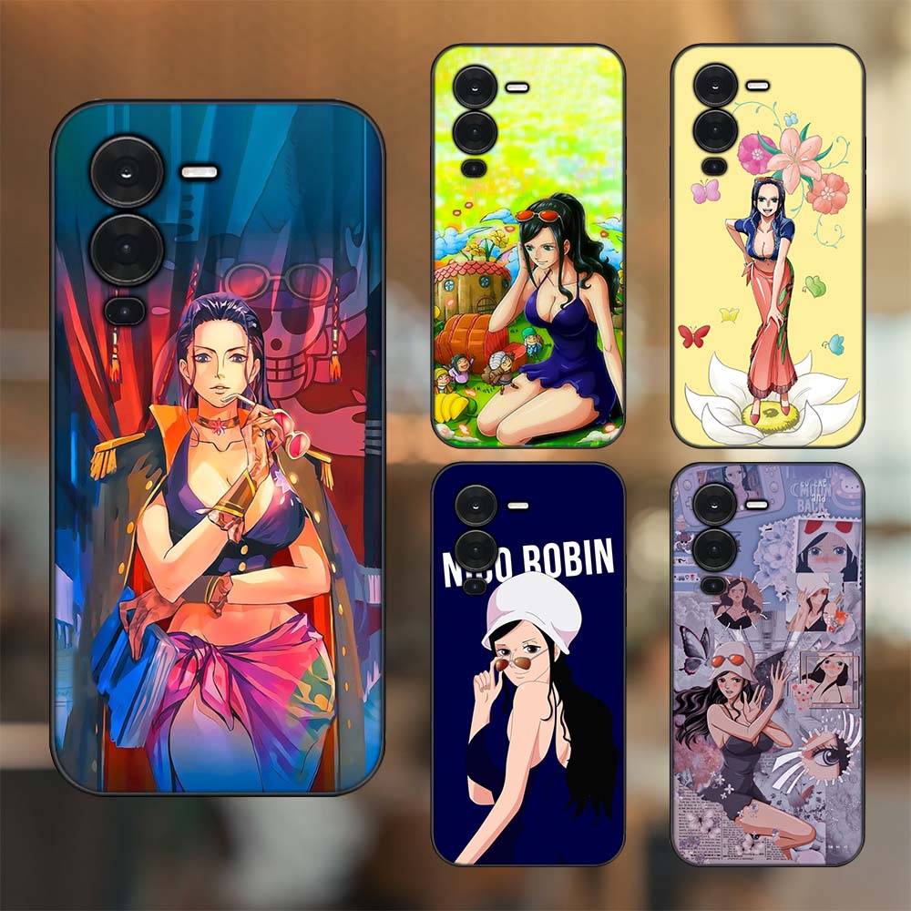 Ốp lưng Vivo V25 Pro viền đen in hình Nico Robin One Piece Đảo Hải Tặc