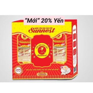 [SIÊU SALE] LỐC 6 HỦ YẾN SÀO CAO CẤP SUNNEST 20% TỔ YẾN CAO CẤP