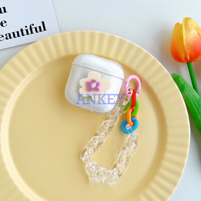 SoundPEATS Air 3 TrueAir 2 / 2+ Cover Rabbit Lovely Transparent Earphone Silicone Case Earbuds Waterproof Shockproof Soft Protective Headphone Cover Headset Skin with Hook