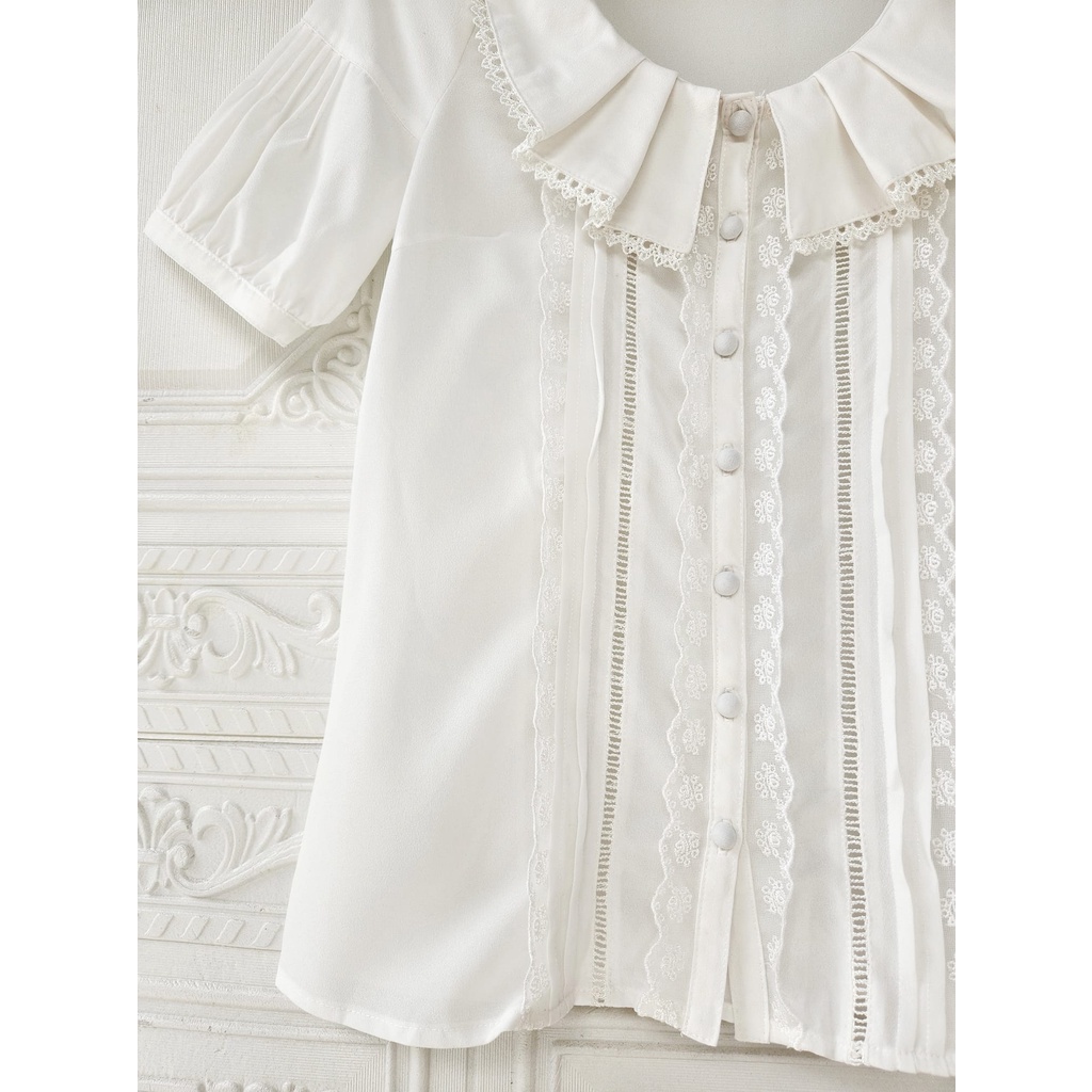 Áo voan phối ren 2hand Nhật