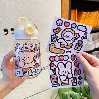 Sticker dán bình nước, trang trí siêu dễ thương