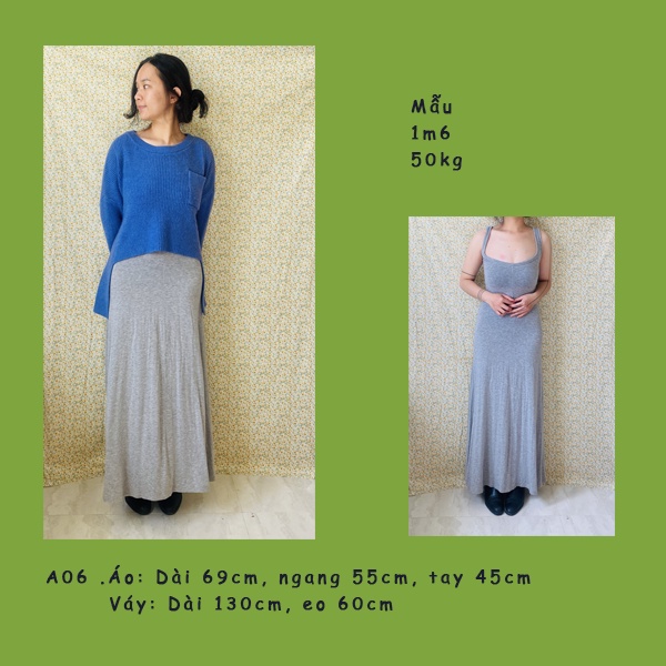 Set áo len cùng váy 2hand