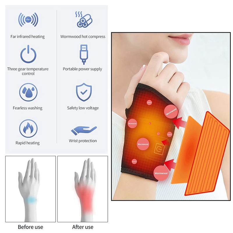 Đệm Sưởi Ấm Cổ Tay Bằng Điện Tiện Dụng