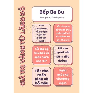 (Bột/Nguyên hạt) Đậu lăng đỏ Canada không biến đổi gen Bếp Ba Bu