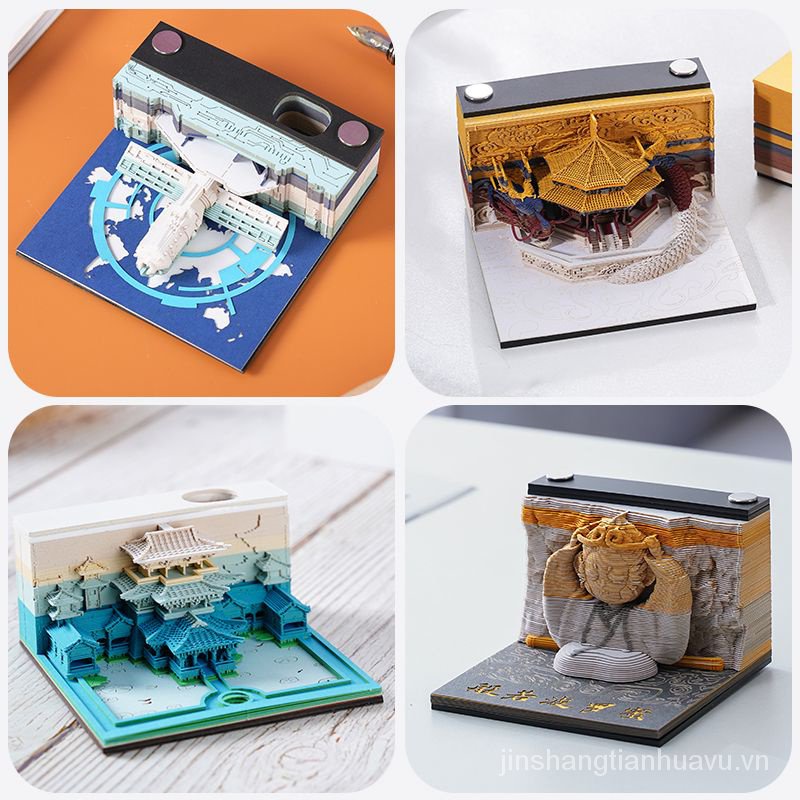 Mô Hình Giấy Note Phong Cách Trung Hoa 3d Độc Đáo