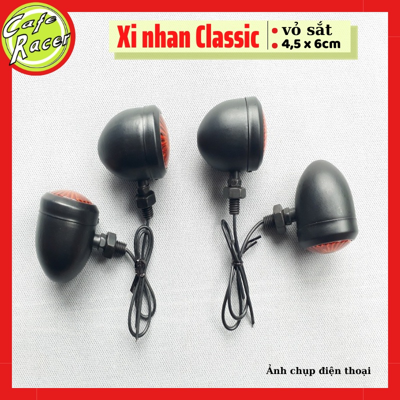 Combo 4 xi nhan classic to vỏ sắt dành độ xe cafe racer, win cub honda67 gn125 wolf