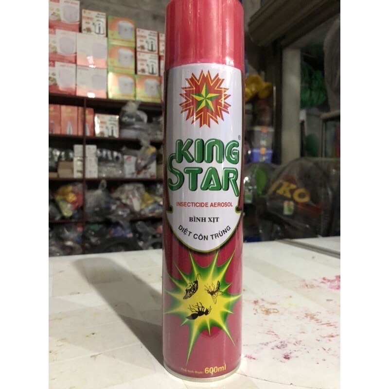 Bình xịt diệt côn trùng King Star đỏ chai 600ml rất hiệu quả