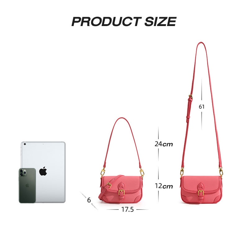 Mischa Túi Đeo Chéo Vai mini Bằng Da PU Màu Trơn Phong Cách Phương Tây