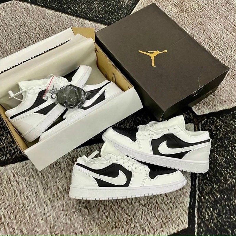 Giày JD1 trắng mũi đen cao cấp