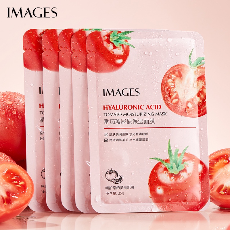 Mặt Nạ Images Chiết Xuất Cà Chua Hyaluronic Acid Dưỡng Ẩm Làm Sáng Da Thoáng Khí