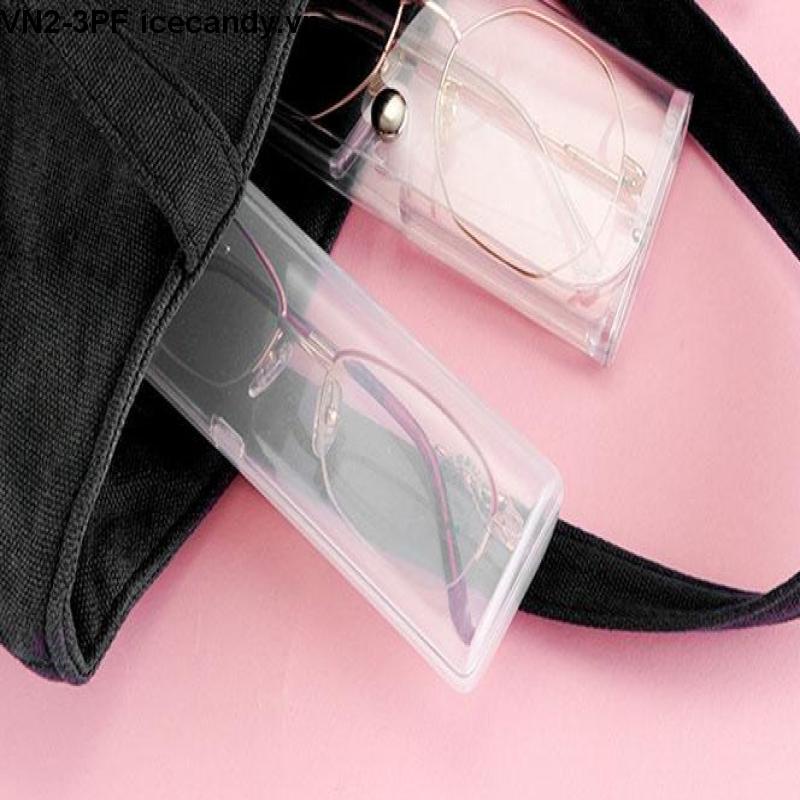 Hộp Đựng Mắt Kính Đọc Sách Trong Suốt Có Nút Gài Tiện Dụng