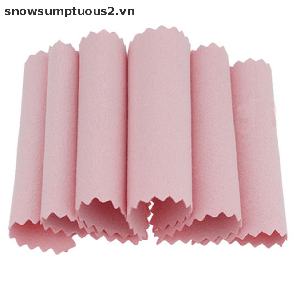 Set 50 Khăn Vải Đánh Bóng Trang Sức Chống Xỉn Màu Bộ 50 Khăn Lau Đánh Bóng Trang Sức Chống Xỉn Màu Màu Bạc Thời Trang 2018 5