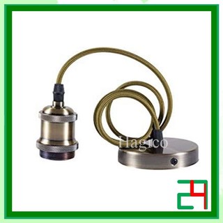 Dây thả đui đồng đơn loại tốt E27 màu đồng xanh Bronze