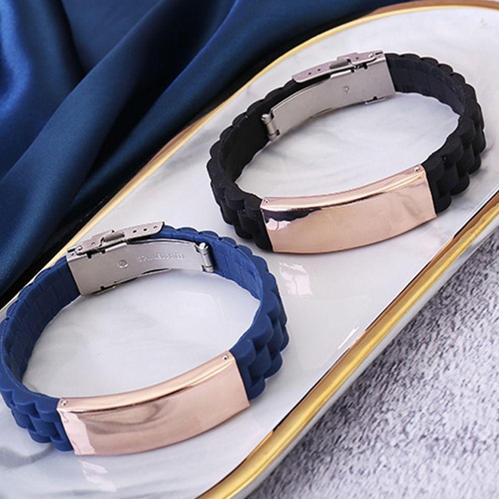 LOMBARD Vòng Tay Silicone Nhiều Màu Sắc Tương Phản Tùy Chỉnh Thời Trang Cho Nam Và Nữ