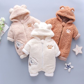 Bộ áo liền quần giữ ấm mùa đông cho trẻ sơ sinh