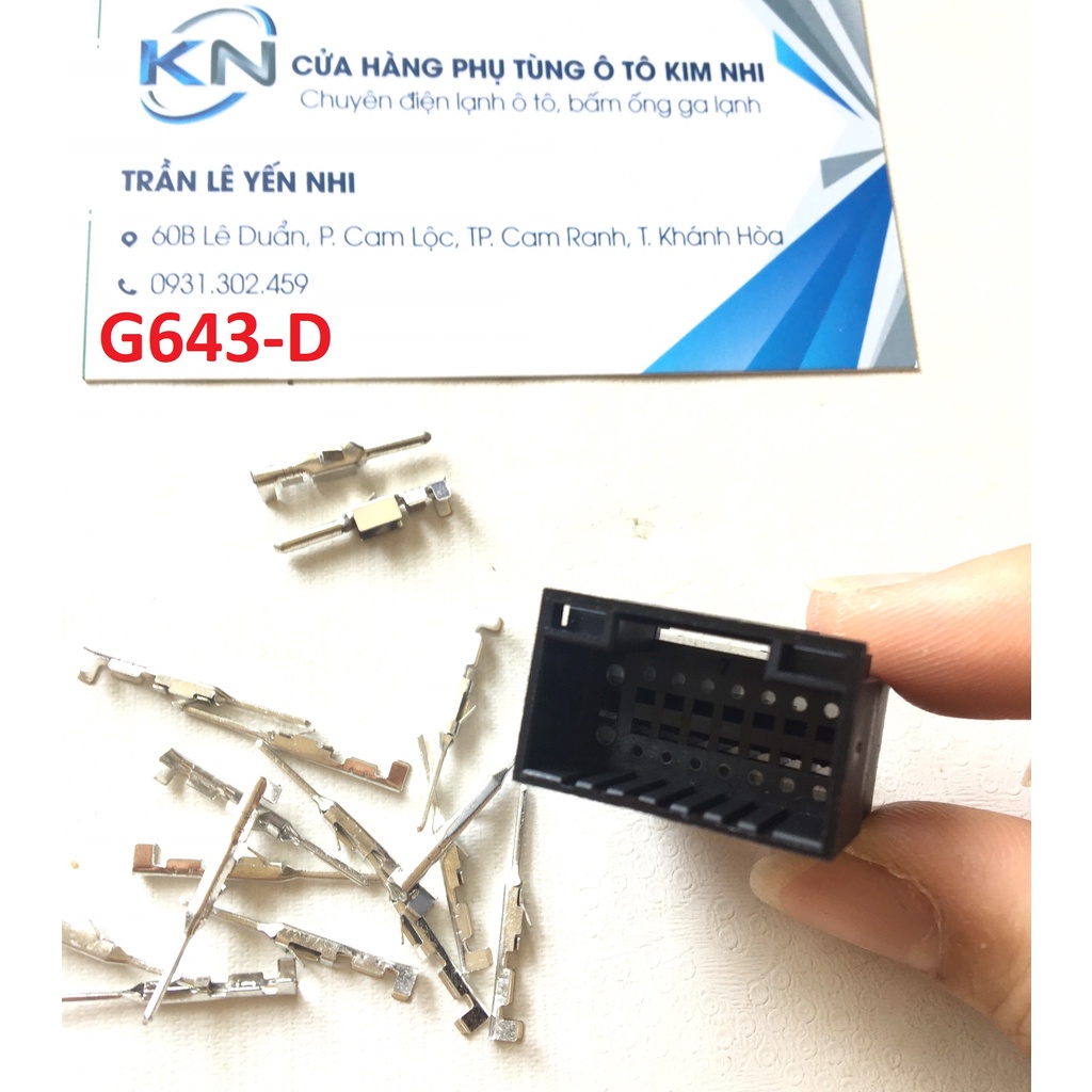 G643-Giắc cắm 16 lỗ tròn màu đen 1mm 1.6mm