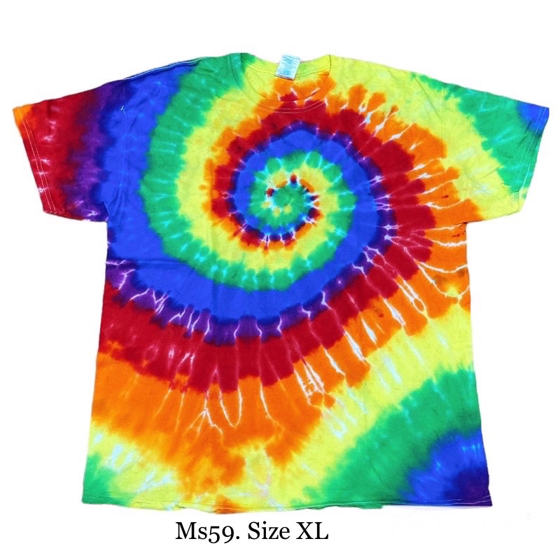 Áo thun thun loang tie dye cầu vòng p3