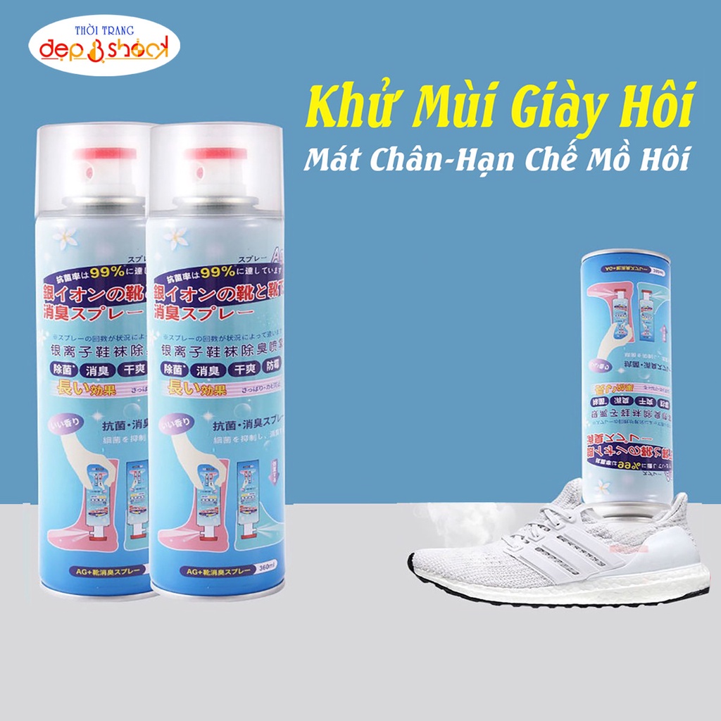 Xịt khử mùi giày dép hương đào, Duer Hương Thiên nhiên giúp chân thông thoáng, thơm mát 260ml Depvashock