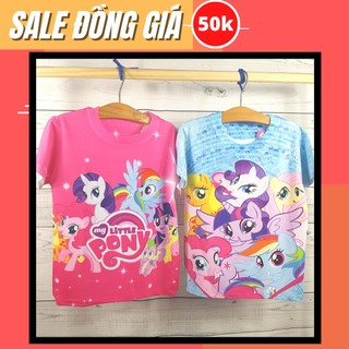 Áo thun 3D pony bé gái xinh xắn