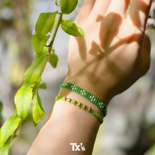 Vòng Tay TX's Handmade Vintage Tết Xanh Tươi Sắc - cườm Nhật Miyuki