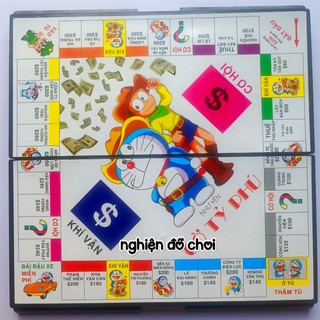 Cờ tỷ phú đô rê mon, bàn cờ nhựa.