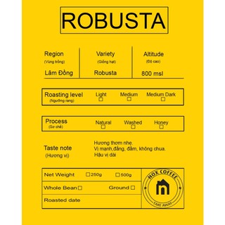 Cà phê Robusta nguyên chất 100% - Nox Coffee