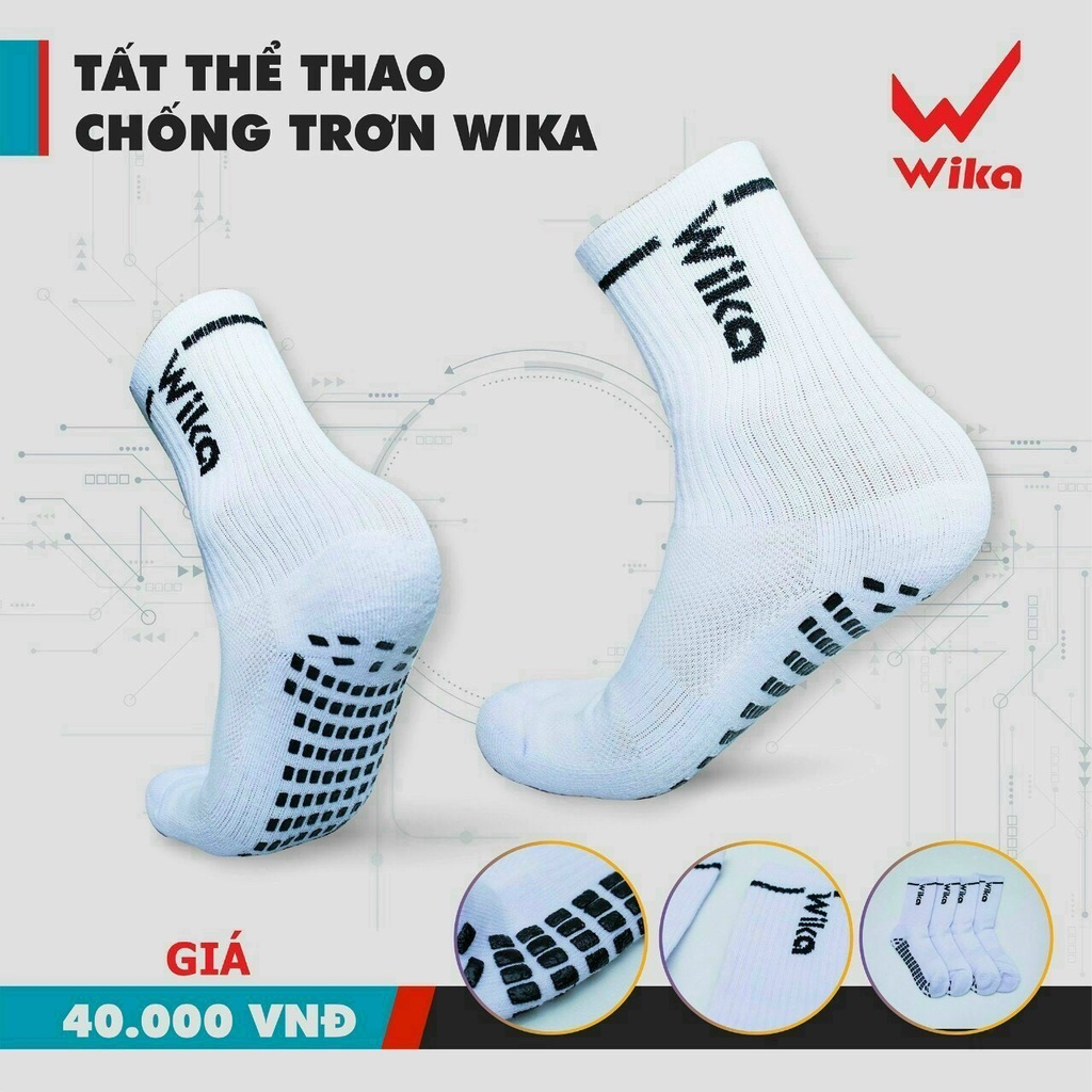 Vớ đá banh, tất đá bóng chống trơn chống trượt bóng đá thương hiệu Wika, hàng cao cấp sẵn hàng, chuyên bán sỉ.