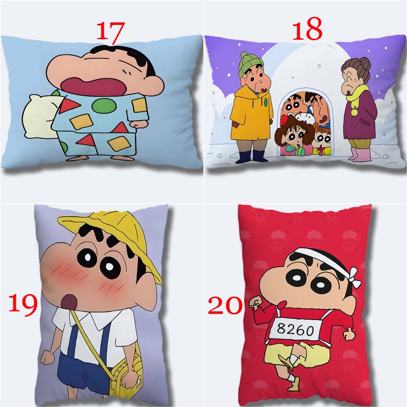 Vỏ Gối Polyeste Một Mặt In Hình Cậu Bé Bút Chì Shin-chan Dễ Thương Trang Trí Nhà Cửa