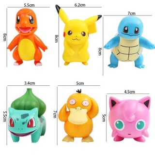 Phụ kiện bánh kem bộ 6 pokemon nhựa đẹp