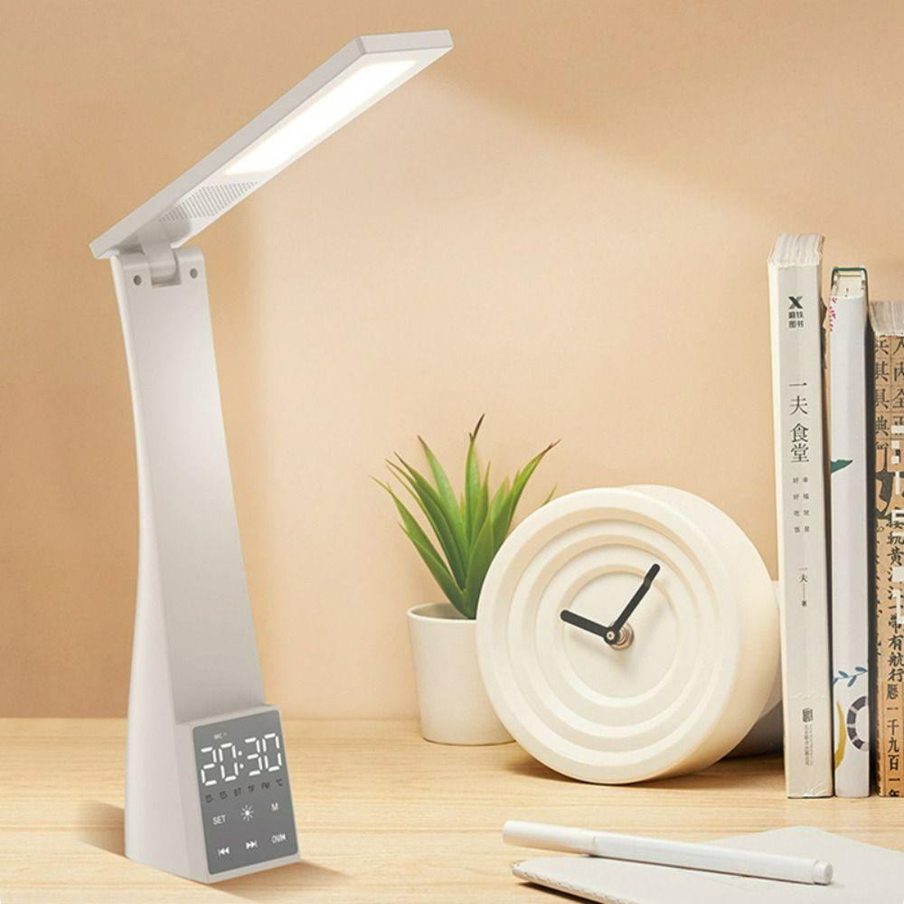 Đèn Led Để Bàn 3 Màu Đen Có Thể Sạc Lại Tiện Dụng Cho Phòng Học / Phòng Ngủ