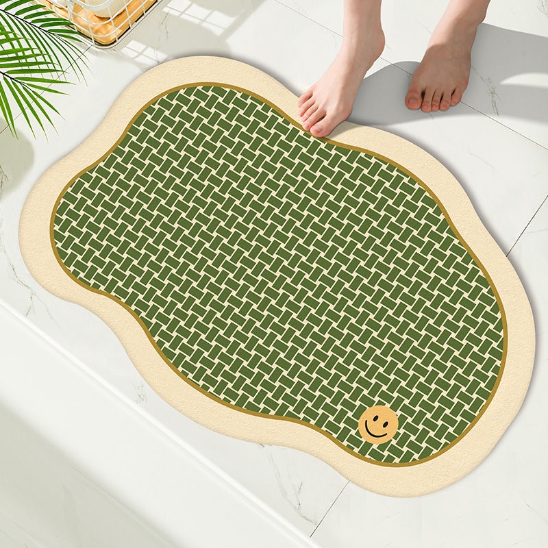 Non-slip Absorbent Floor Mats Household Simple Decorative Carpets Bathroom Door Quick-drying Mats Special-shaped Home Dirt-resistant Door Mats