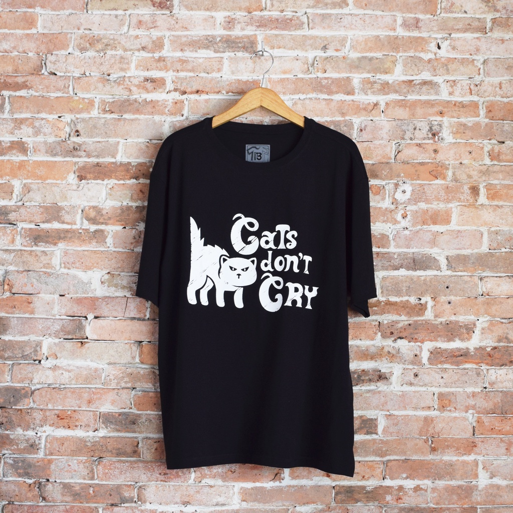 Áo thun cotton oversize CATS DON'T CRY