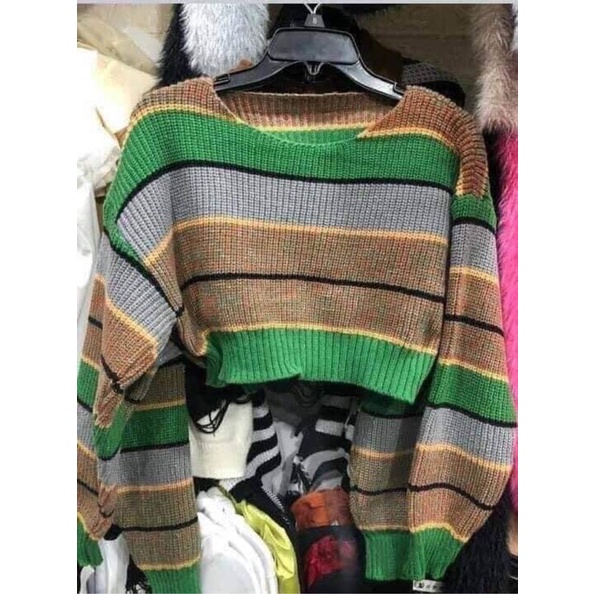 Áo len sọc xanh hot